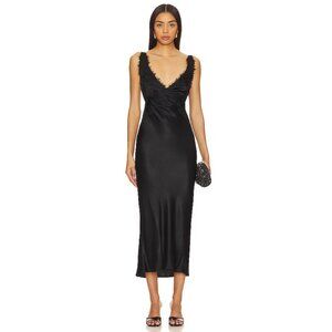 SNDYS Gina Maxi Dress in Black Lace
